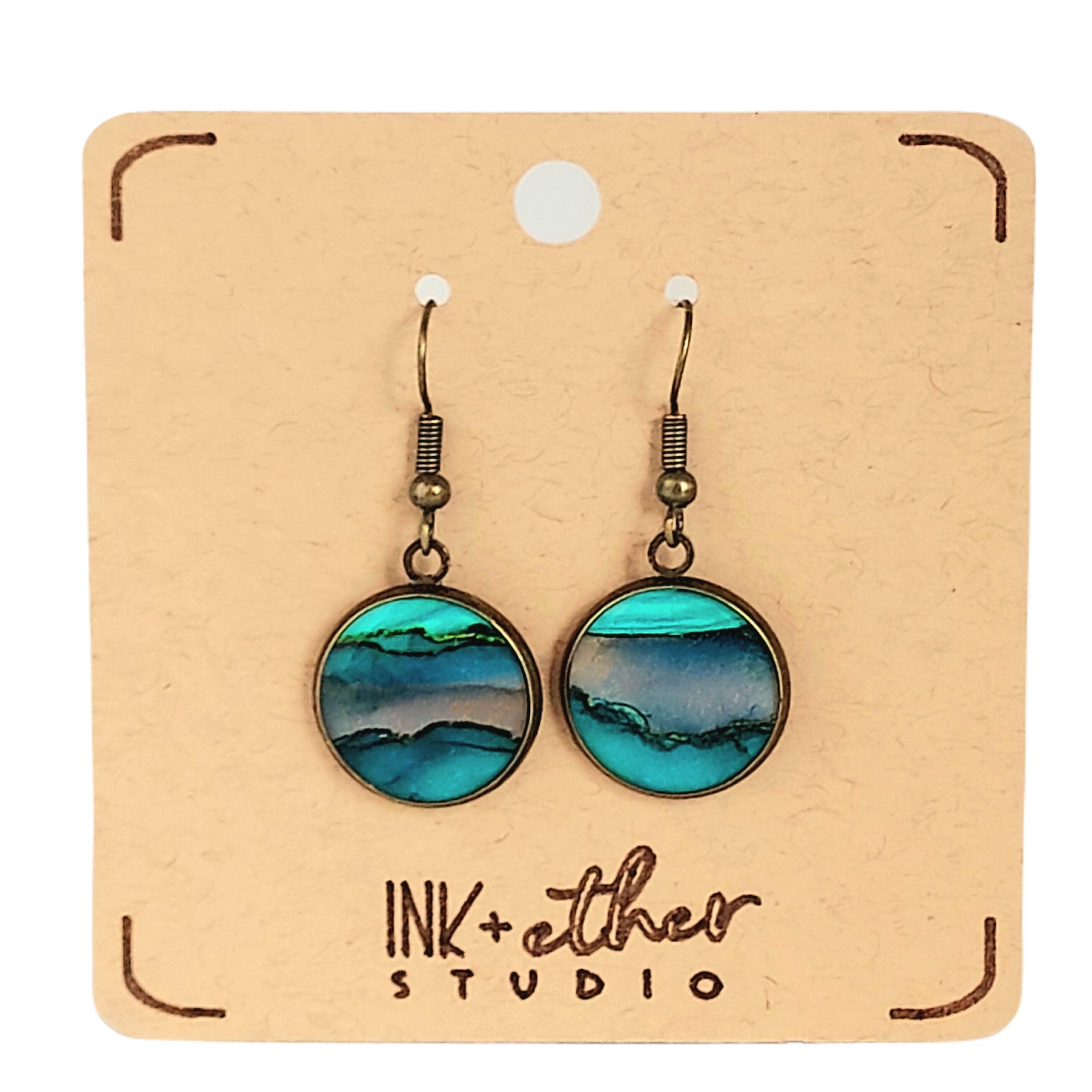 Round dangle earrings