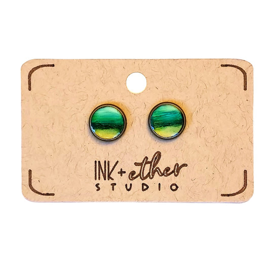 Hand-painted pair of studs