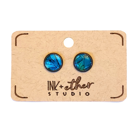 Hand-painted pair of studs