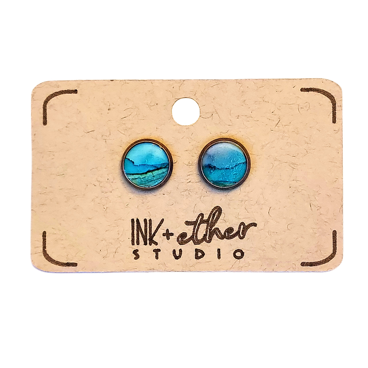 Hand-painted pair of studs