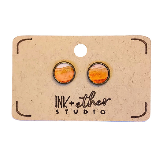 Hand-painted pair of studs