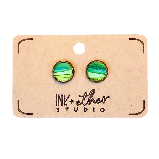 Hand-painted pair of studs