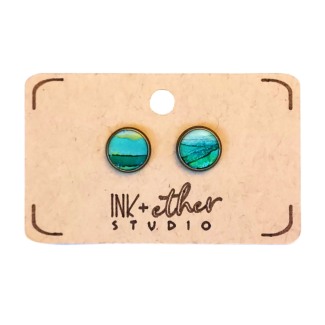 Hand-painted pair of studs