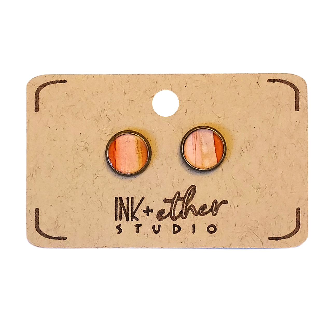 Hand-painted pair of studs