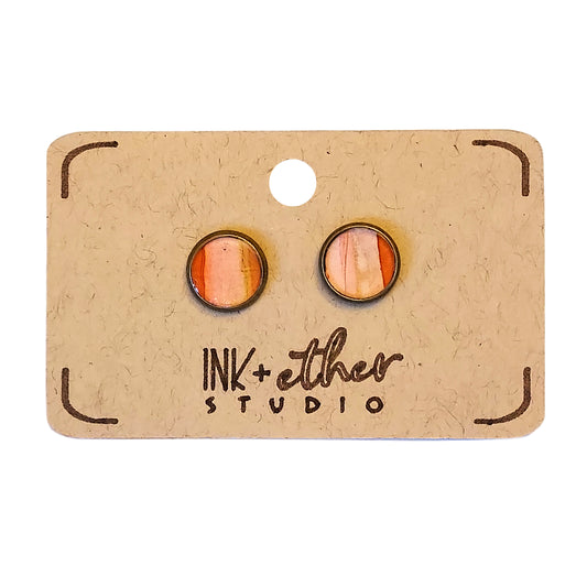 Hand-painted pair of studs