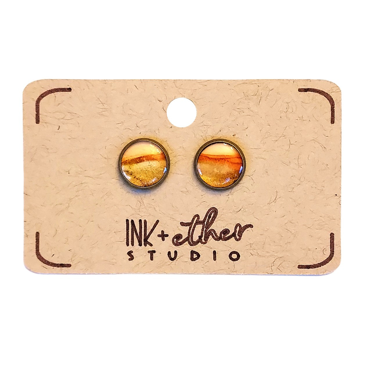 Hand-painted pair of studs