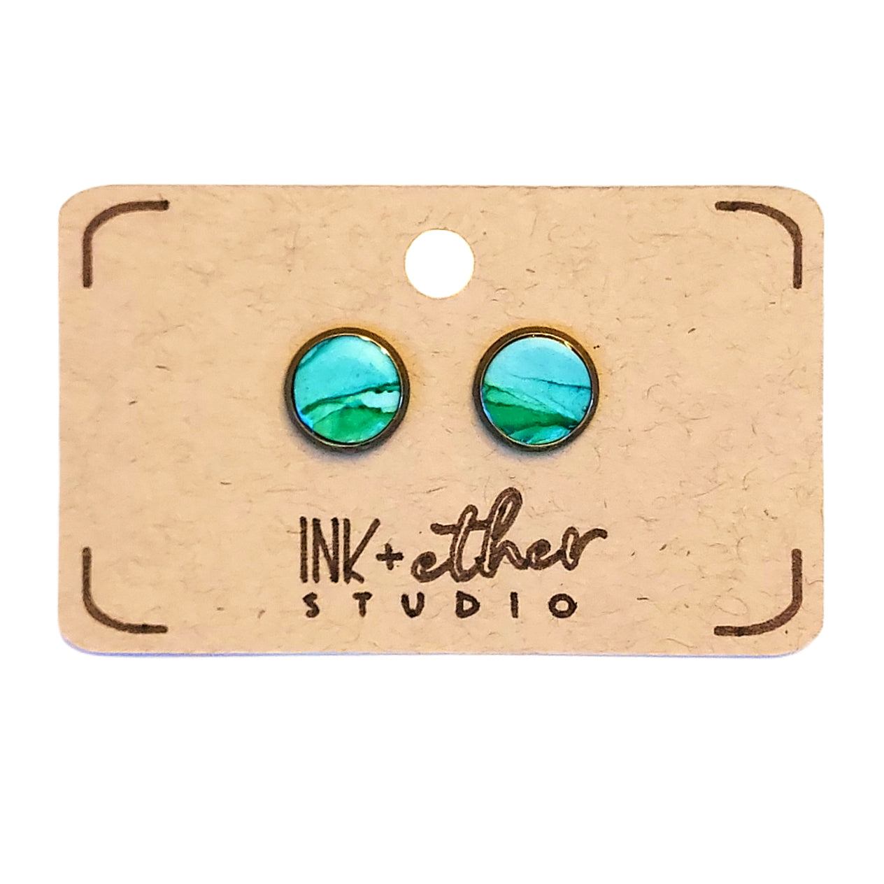 Hand-painted pair of studs