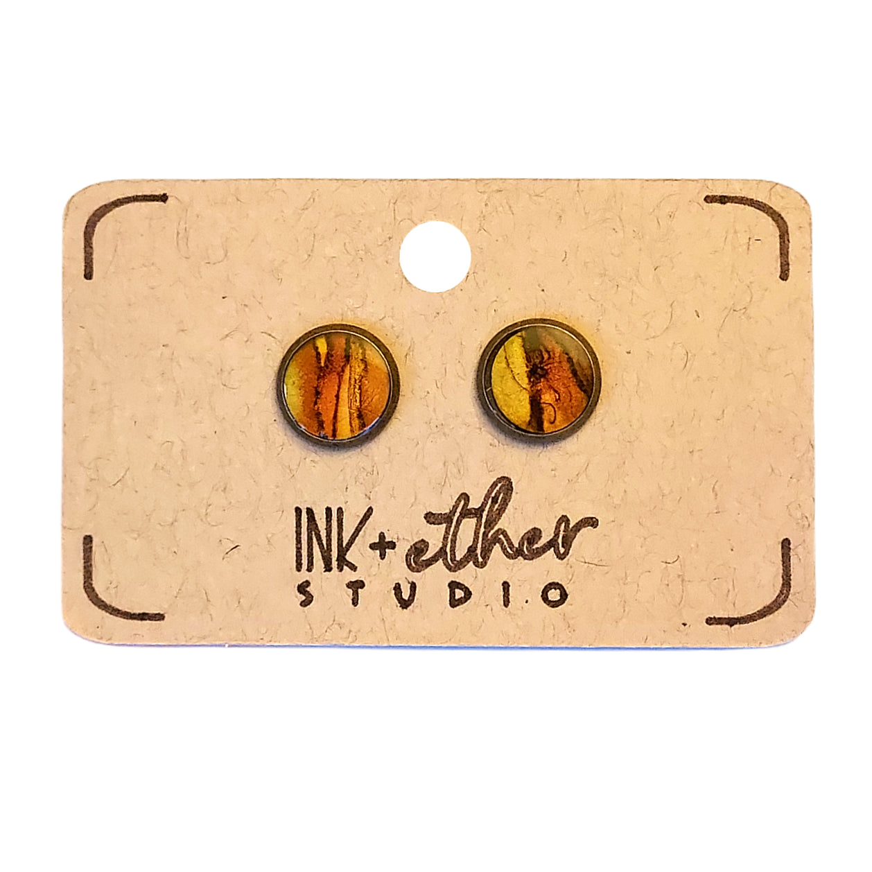 Hand-painted pair of studs