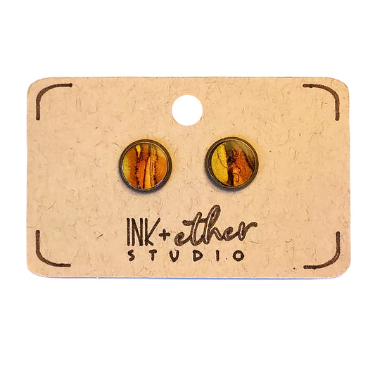 Hand-painted pair of studs